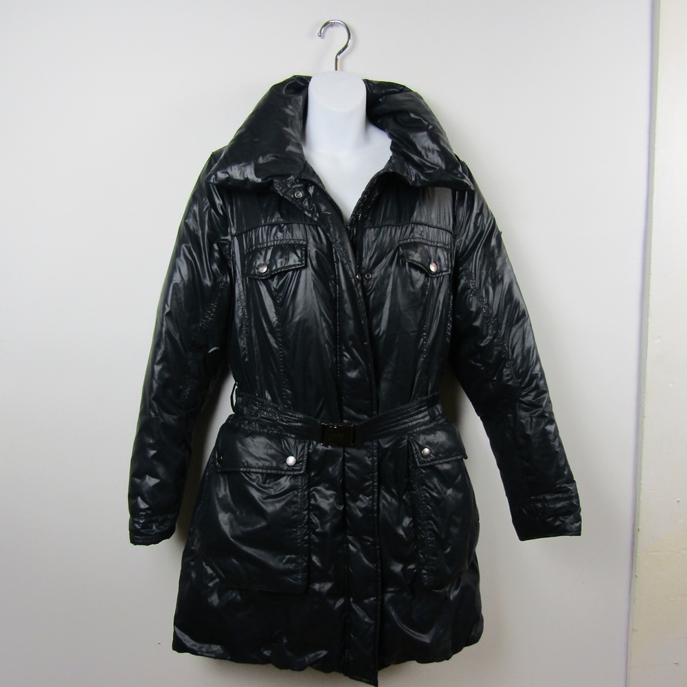 ADD Black Pillow Collar Down Puffer Coat - Size 10